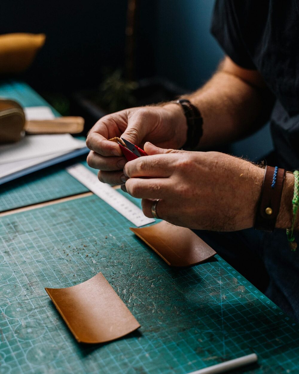 Authentication in progress — a re:match specialist inspecting a piece